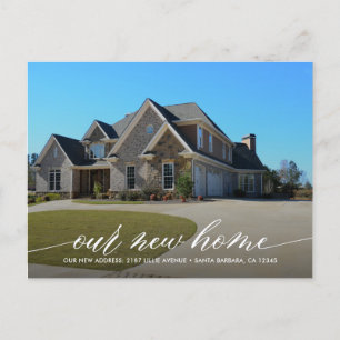 新しいホームモダン写真移動のお知らせ ポストカード