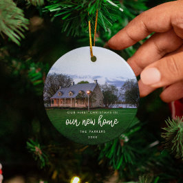 新しいホームモダン初めてのクリスマスの写真 セラミックオーナメント