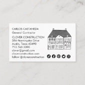 新しいホームモダン建築契約者変更 名刺 (裏面)