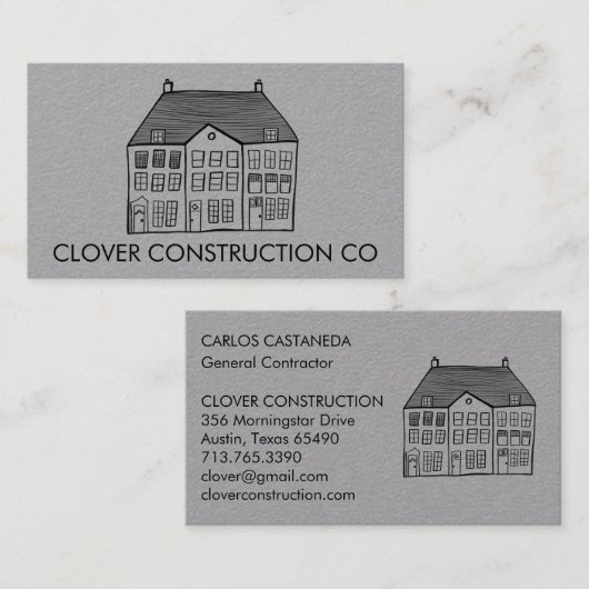 新しいホームモダン建築契約者変更 名刺 (正面/裏面)