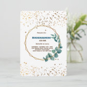 新しいホームモダン秋の秋引っ越し祝いパーティーパーティー 招待状 (スタンド正面)