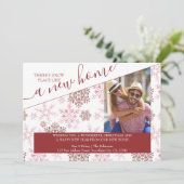 新しいホームレッドスノーフレーク写真のような雪の場所 シーズンカード (スタンド正面)