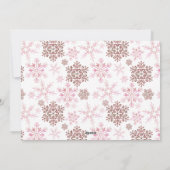 新しいホームレッドスノーフレーク写真のような雪の場所 シーズンカード (裏面)