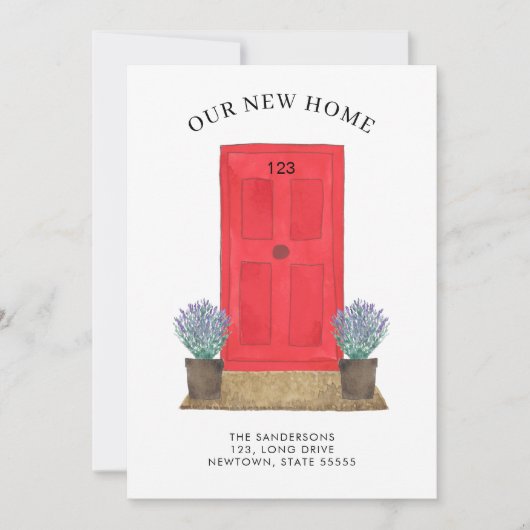 新しいホームレッドドアの移動 案内状 (正面)