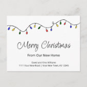 新しいホームレトロクリスマスライト移動 案内ポストカード (正面)