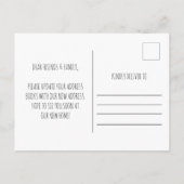 新しいホームヴィンテージを移動 案内ポストカード (裏面)