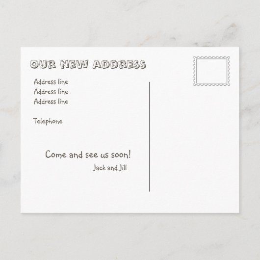 新しいホームヴィンテージ子の移動CC0084 案内ポストカード (裏面)