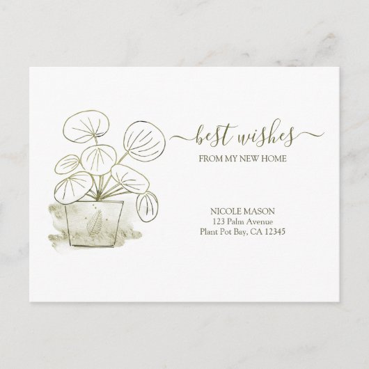 新しいホーム中国のマネープラントの動き発表 ポストカード (正面)