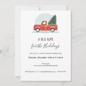 新しいホーム仮想引っ越し祝いパーティーパーティーヴィンテージトラック 招待状 (正面)