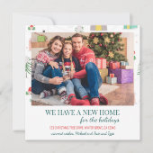 新しいホーム写真白っぽい松の木と家が動く 案内状 (正面)