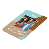 新しいホーム初めてのクリスマスの写真のカスタム マグネット (左側)