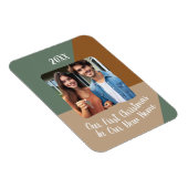 新しいホーム初めてのクリスマスの写真のカスタム マグネット (右側)