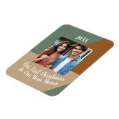 新しいホーム初めてのクリスマスの写真のカスタム マグネット (左側)