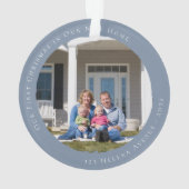 新しいホーム初めてのクリスマスの写真 オーナメント (裏面)