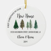 新しいホーム初めてのクリスマスの写真 セラミックオーナメント (正面)