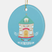 新しいホーム初めてのクリスマス セラミックオーナメント (左)