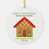 新しいホーム初めてのクリスマス セラミックオーナメント (正面)