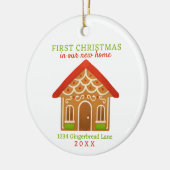 新しいホーム初めてのクリスマス セラミックオーナメント (左)