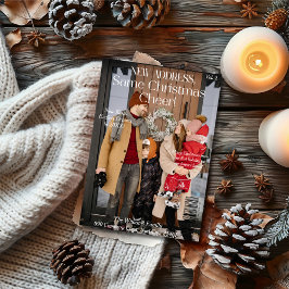 新しいホーム家族の写真クリスマスマガジンのカバー シーズンカード