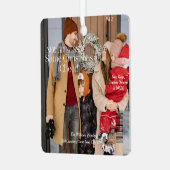 新しいホーム家族の写真クリスマスマガジンのカバー メタルオーナメント (正面左)