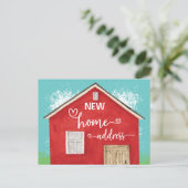 新しいホーム引っ越しました水彩新しい住所 案内ポストカード (スタンド正面)