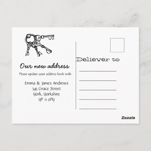 新しいホーム引っ越しました発表 ポストカード (裏面)