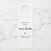 新しいホーム引っ越し祝いパーティーギフトとよく組む ボトルネックタグ (正面)