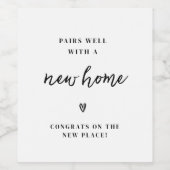 新しいホーム引っ越し祝いパーティーギフトとよく組む ワインラベル (シングルラベル)