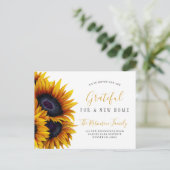 新しいホーム感謝祭アドレスの変更を移動 案内ポストカード (スタンド正面)