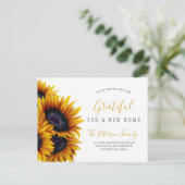 新しいホーム感謝祭アドレスの変更を移動 案内ポストカード (スタンド正面)