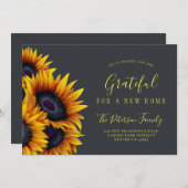 新しいホーム感謝祭アドレスの変更を移動 案内状 (正面/裏面)