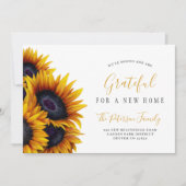 新しいホーム感謝祭アドレスの変更を移動 案内状 (正面)