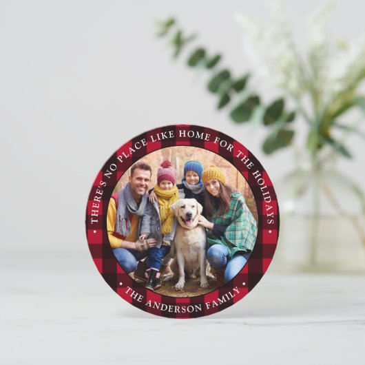 新しいホーム我々は写真を移動した赤い格子縞の休日を移動A 案内状 (スタンド正面)