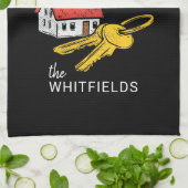 新しいホーム所有者の引っ越し祝いパーティーパーティー キッチンタオル (折り畳み)