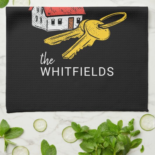 新しいホーム所有者の引っ越し祝いパーティーパーティー キッチンタオル (折り畳み)