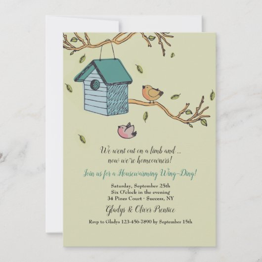 新しいホーム招待状 招待状 (正面)