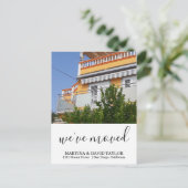 新しいホーム新しいアドレスの写真のお知らせ ポストカード (スタンド正面)