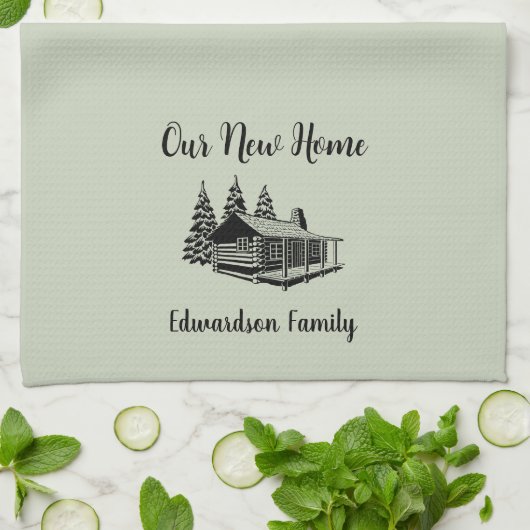 新しいホーム新しい家の名前に移動 キッチンタオル (折り畳み)