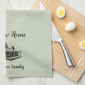 新しいホーム新しい家の名前に移動 キッチンタオル (四つ折り)