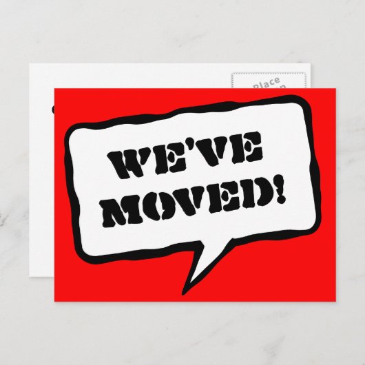 新しいホーム用はがきを移動する音声認識バブル 案内ポストカード (正面/裏面)