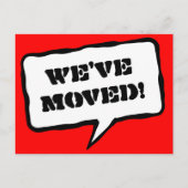 新しいホーム用はがきを移動する音声認識バブル 案内ポストカード (正面)