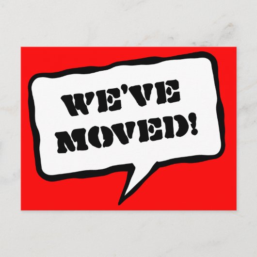 新しいホーム用はがきを移動する音声認識バブル 案内ポストカード (正面)