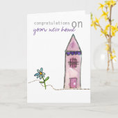 新しいホーム用グリーティングカード カード (黄色い花)