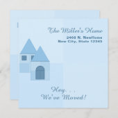 新しいホーム発表と引っ越し祝いパーティーパーティー招待状 案内状 (正面/裏面)