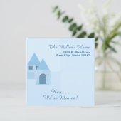 新しいホーム発表と引っ越し祝いパーティーパーティー招待状 案内状 (スタンド正面)