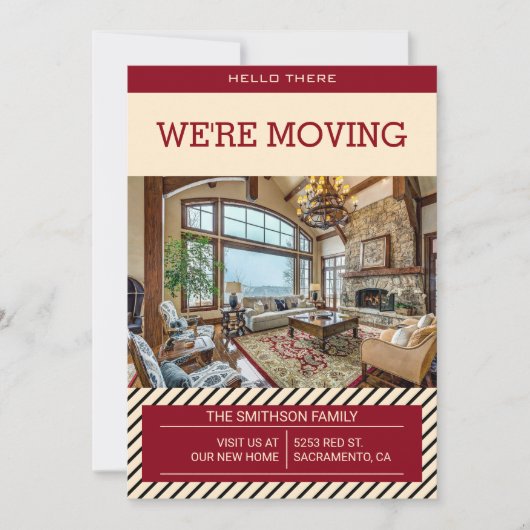 新しいホーム発表の移動 案内状 (正面)