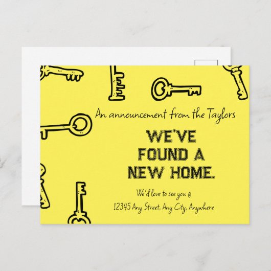 新しいホーム発表/鍵テーマ ポストカード (正面/裏面)