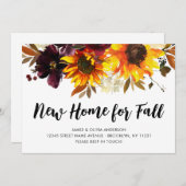 新しいホーム秋秋ひまわり移動移動 案内状 (正面/裏面)