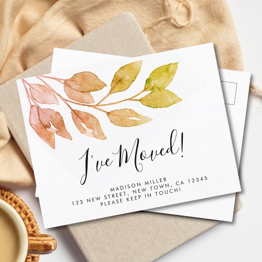 新しいホーム秋移動 案内ポストカード