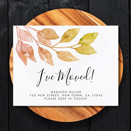 新しいホーム秋移動 案内ポストカード